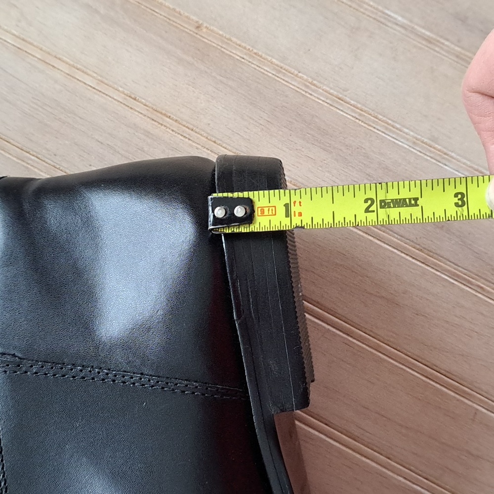 Calico Blue Ribbon Leather Tall Riding Boots Quality Durable Slip On Structured - Picture 14 of 15